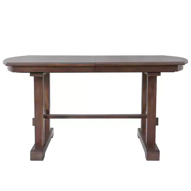 GDF Studio Vaughn 60-78 Extendable Dining Table with Removable Leaf, Large Expanding Table for 4-8