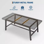 Industrial Dining Table for 4-6 People, 63 Long Wooden Kitchen Table with Sturdy Metal Frame & Rustic Brown Finish - Seats 4 Rectangular Counter