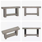 Entryway Console Table, Farmhouse 2-Tier Entryway Table, Long Sofa Accent Table Behind Couch Table with Open Storage for Entrance, Living Room, 63