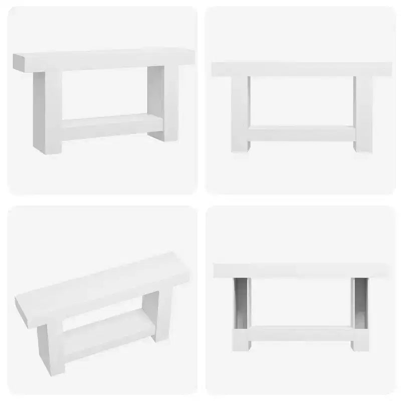 Entryway Console Table, Farmhouse 2-Tier Entryway Table, Long Sofa Accent Table Behind Couch Table with Open Storage for Entrance, Living Room, 63