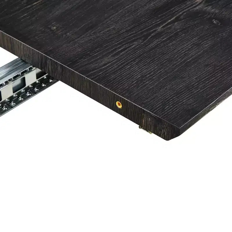 Extensible Dining Table with MDF Top and Metal Legs, for Dining Room, Office, or Coffee Table