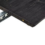 Extensible Dining Table with MDF Top and Metal Legs, for Dining Room, Office, or Coffee Table