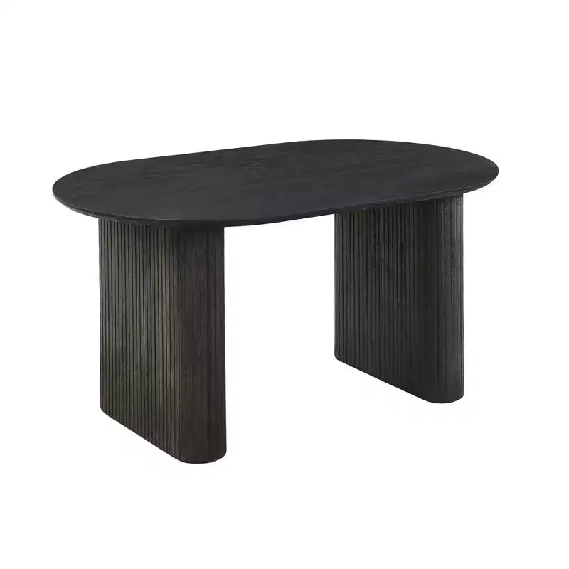 Extensible Dining Table with MDF Top and Metal Legs, for Dining Room, Office, or Coffee Table