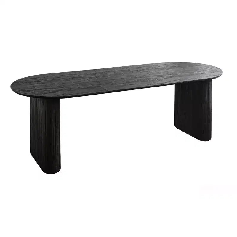 Extensible Dining Table with MDF Top and Metal Legs, for Dining Room, Office, or Coffee Table