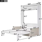 Luxystar Modern Queen Murphy Bed Wall Bed with Cushion