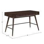 Foerster Wood 3-Drawer Writing Desk - iNSPIRE Q