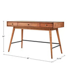 Foerster Wood 3-Drawer Writing Desk - iNSPIRE Q