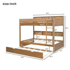 Whisen Full over Full Bunk Bed & Bed Frame with Trundle & Built-in Storage