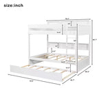 Whisen Full over Full Bunk Bed & Bed Frame with Trundle & Built-in Storage