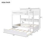 Whisen Full over Full Bunk Bed & Bed Frame with Trundle & Built-in Storage