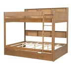 Whisen Full over Full Bunk Bed & Bed Frame with Trundle & Built-in Storage
