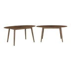 Jonas 63 Mid-Century Walnut Oval Dining Table - Walnut - iNSPIRE Q