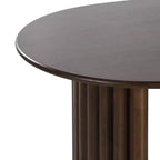 HomeRoots 67 Walnut Solid Wood Double Pedestal Base Oval Dining Table