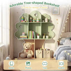 Costway 45 Kids Tree Bookshelf with Open Shelves for Reading Nook, Nursery, Classroom