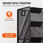 16-Pocket Mesh Wall Mounted File Organizer for Office and Home - Metal Document Rack