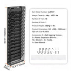 16-Pocket Mesh Wall Mounted File Organizer for Office and Home - Metal Document Rack