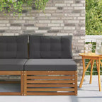 vidaXL Outdoor Middle sofa Solid Acacia Wood Natural