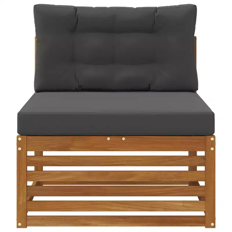 vidaXL Outdoor Middle sofa Solid Acacia Wood Natural
