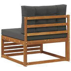 vidaXL Outdoor Middle sofa Solid Acacia Wood Natural