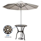 Outdoor Lightweight Cast Aluminum Dining Table, Durable & Easy to Assemble for Patio and Garden Use