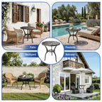 Outdoor Lightweight Cast Aluminum Dining Table, Durable & Easy to Assemble for Patio and Garden Use