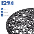 Outdoor Lightweight Cast Aluminum Dining Table, Durable & Easy to Assemble for Patio and Garden Use
