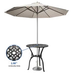 Outdoor Lightweight Cast Aluminum Dining Table, Durable & Easy to Assemble for Patio and Garden Use