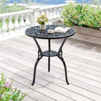 Outdoor Lightweight Cast Aluminum Dining Table, Durable & Easy to Assemble for Patio and Garden Use