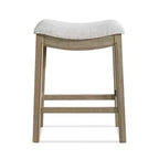 ROME + OAK Parker Backless Saddle Counter Stool, Reclaimed Oak, Grey, 3 Pack