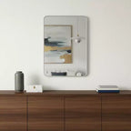 HomeRoots 36 Silver Aluminum Framed Accent Mirror
