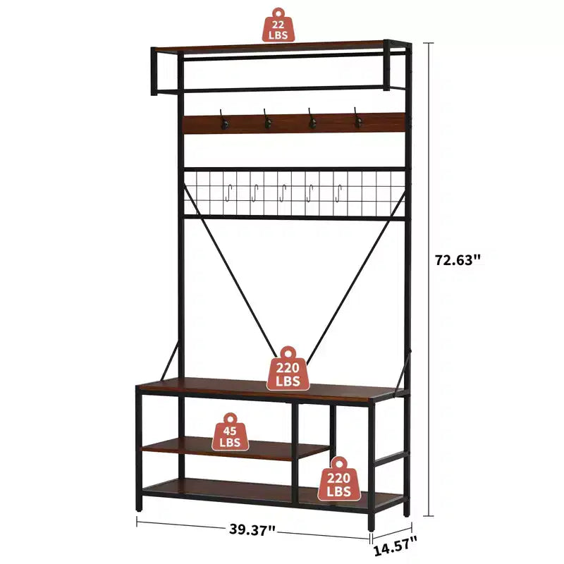 Versatile Freestanding Clothes Rack - Home Wardrobe Organizer for Efficient Storage - Durable Standalone Garment Rack