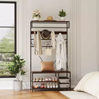 Versatile Freestanding Clothes Rack - Home Wardrobe Organizer for Efficient Storage - Durable Standalone Garment Rack