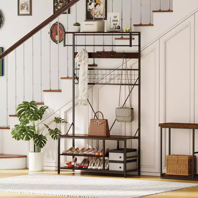 Versatile Freestanding Clothes Rack - Home Wardrobe Organizer for Efficient Storage - Durable Standalone Garment Rack