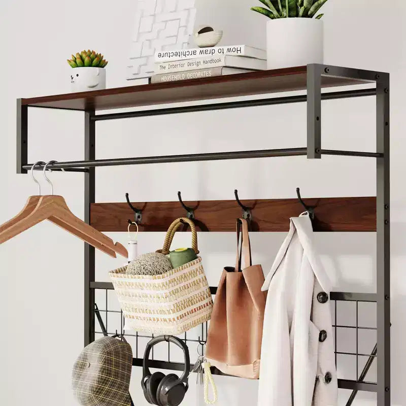 Versatile Freestanding Clothes Rack - Home Wardrobe Organizer for Efficient Storage - Durable Standalone Garment Rack