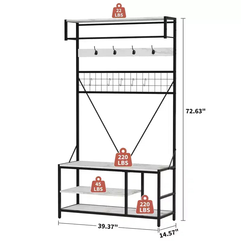 Versatile Freestanding Clothes Rack - Home Wardrobe Organizer for Efficient Storage - Durable Standalone Garment Rack