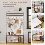 Versatile Freestanding Clothes Rack - Home Wardrobe Organizer for Efficient Storage - Durable Standalone Garment Rack