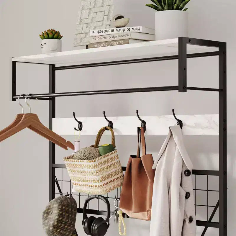 Versatile Freestanding Clothes Rack - Home Wardrobe Organizer for Efficient Storage - Durable Standalone Garment Rack