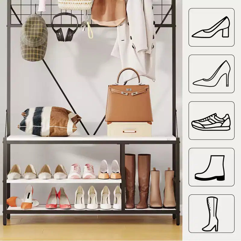 Versatile Freestanding Clothes Rack - Home Wardrobe Organizer for Efficient Storage - Durable Standalone Garment Rack