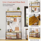 Versatile Freestanding Clothes Rack - Home Wardrobe Organizer for Efficient Storage - Durable Standalone Garment Rack