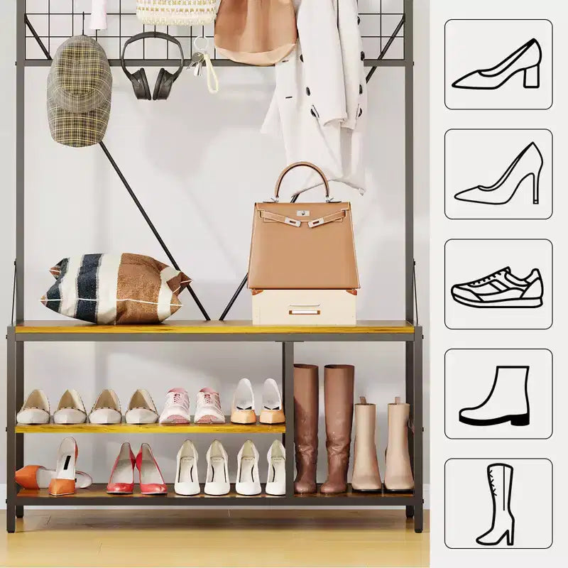 Versatile Freestanding Clothes Rack - Home Wardrobe Organizer for Efficient Storage - Durable Standalone Garment Rack
