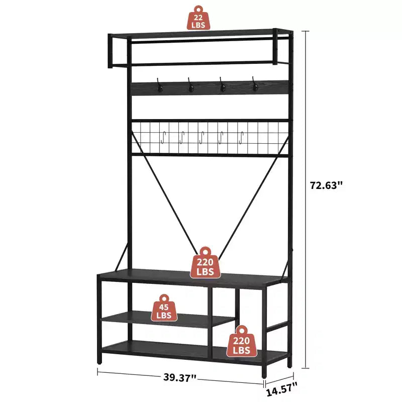 Versatile Freestanding Clothes Rack - Home Wardrobe Organizer for Efficient Storage - Durable Standalone Garment Rack