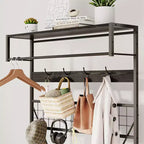 Versatile Freestanding Clothes Rack - Home Wardrobe Organizer for Efficient Storage - Durable Standalone Garment Rack