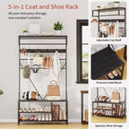 Versatile Freestanding Clothes Rack - Home Wardrobe Organizer for Efficient Storage - Durable Standalone Garment Rack