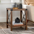 Tavolino d'appoggio con struttura a X da 18 pollici