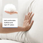 Canapé en tissu polyester en forme de L avec 2 coussins offerts et pouf convertible