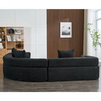Divano componibile angolare a L in boucle oversize da 111 pollici, combinazione libera in 3 pezzi
