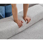 Divano componibile angolare a L in boucle oversize da 111 pollici, combinazione libera in 3 pezzi