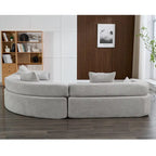 Divano componibile angolare a L in boucle oversize da 111 pollici, combinazione libera in 3 pezzi