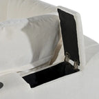 Divano sezionale modulare a 4 posti imbottito beige con ricarica wireless