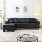 Moderno divano componibile a L a 4 posti con chaise longue